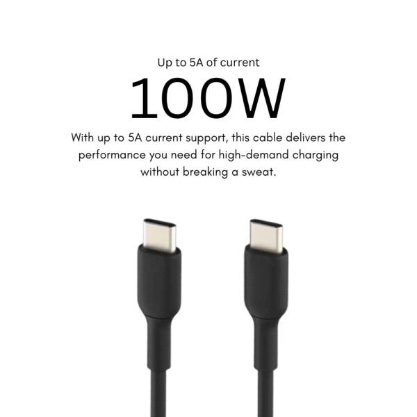 USB-C to USB-C 5A Cable | 20cm long | For portable applications